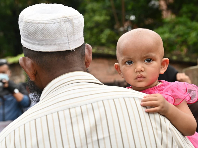 गाँस, बास र कपासकाे माग गर्दै शरणार्थीहरूकाे प्रदर्शन (तस्वीरहरू)
